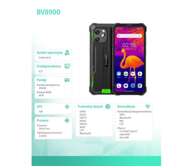 Blackview BV8900 8/256GB 10000mAh zielony - 1169976 - zdjęcie 7